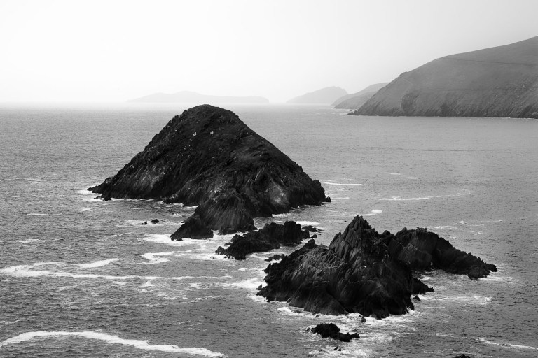 sleahead at dingle peninsula ireland ocean black and white fine art photography