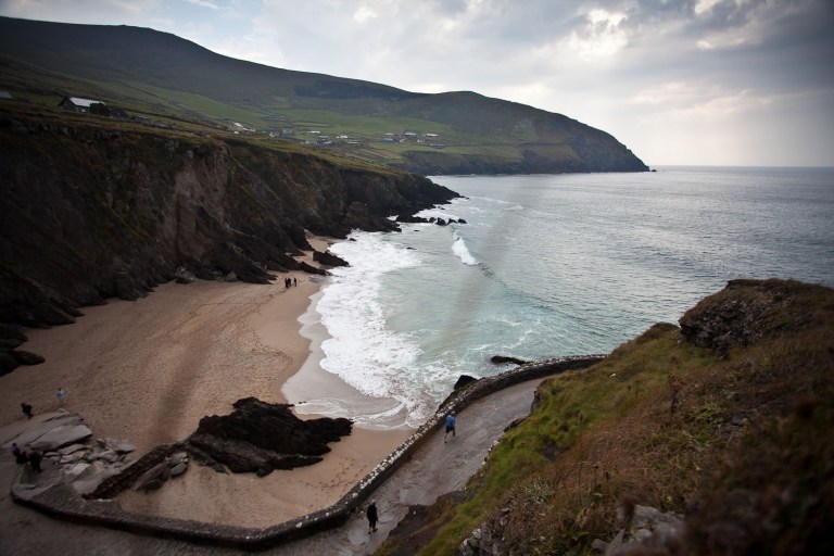 Dingle Peninsula beach and the Irish countryside