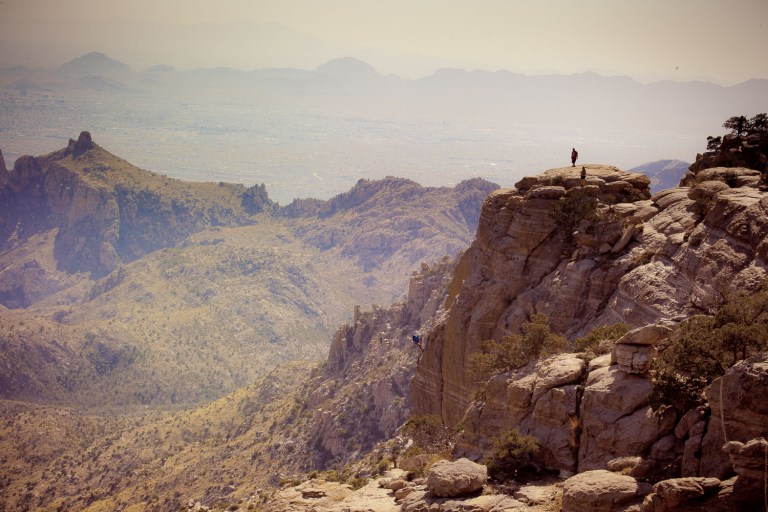 Rock Climbers off of Mount Lemmon in Arizona